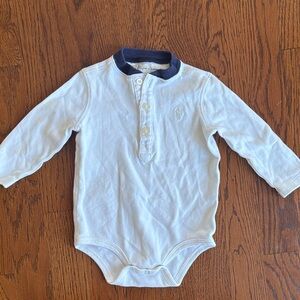 Ralph Lauren White Baby Bodysuit with Logo 6 months
